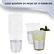Clear with Metallic Silver Thick Bottom Round Disposable Plastic Tumblers - 12 oz. (240 Cups)